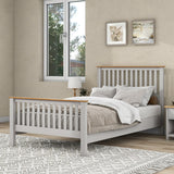 Full Size Wood Platform Bed with Nightstand and Storage Dresser