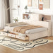 Full Size Wooden Daybed with 3 Storage Drawers,Sockets and USB Ports