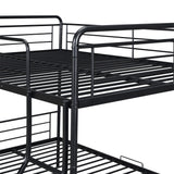 Full XL Over Queen Metal Bunk Bed with Twin Size Trundle