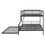Full XL Over Queen Metal Bunk Bed with Twin Size Trundle