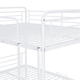 Full XL Over Queen Metal Bunk Bed with Twin Size Trundle