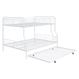 Full XL Over Queen Metal Bunk Bed with Twin Size Trundle