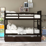 Full over Full Bunk Bed with Drawers and Ladder