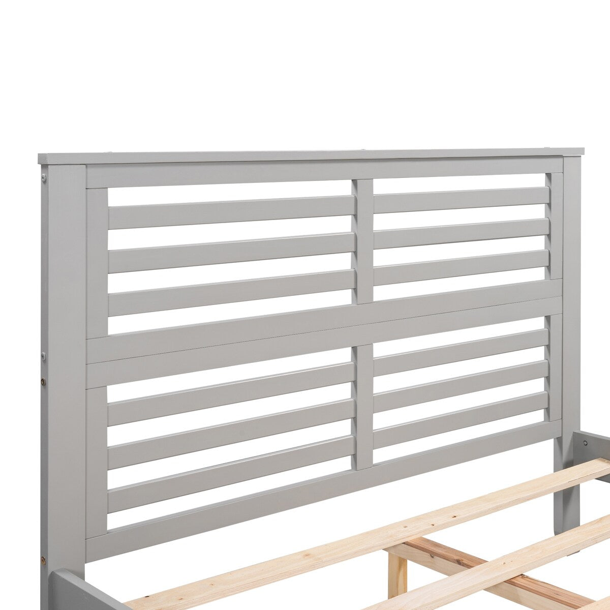 Full size Platform bed with horizontal strip