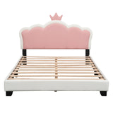 Full size Upholestered Princess Bed With Crown Headboard