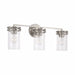 Fuller 3-light Bath/ Vanity Fixture w/ Clear Glass