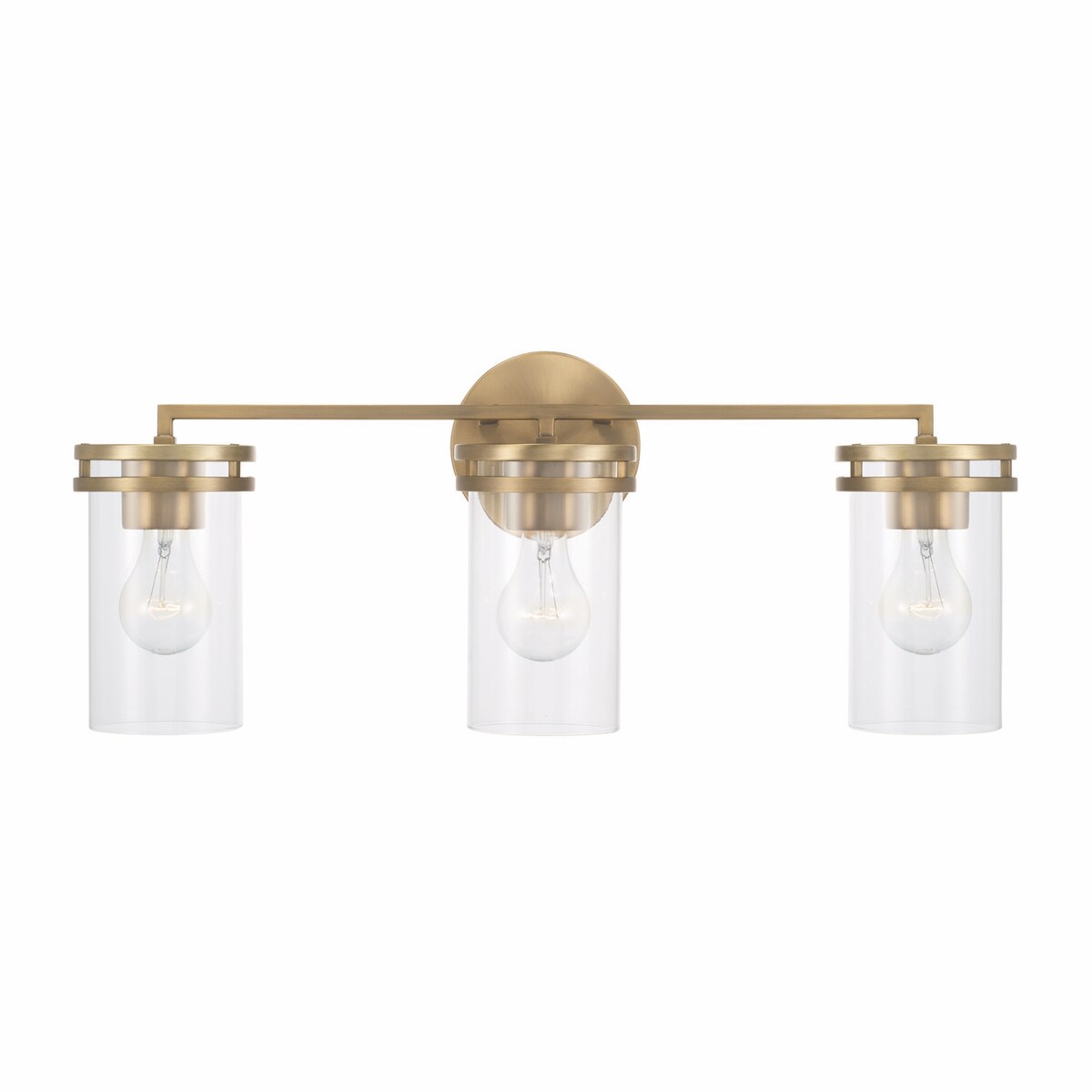 Fuller 3-light Bath/ Vanity Fixture w/ Clear Glass
