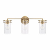 Fuller 3-light Bath/ Vanity Fixture w/ Clear Glass