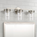 Fuller 3-light Bath/ Vanity Fixture w/ Clear Glass