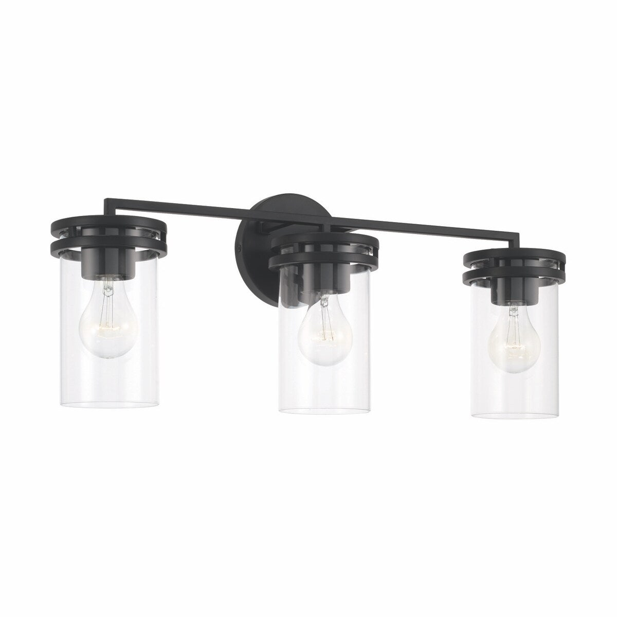 Fuller 3-light Bath/ Vanity Fixture w/ Clear Glass