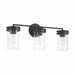 Fuller 3-light Bath/ Vanity Fixture w/ Clear Glass