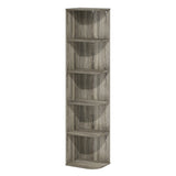 Furinno Pasir 5-Tier Corner Open Shelf Bookcase