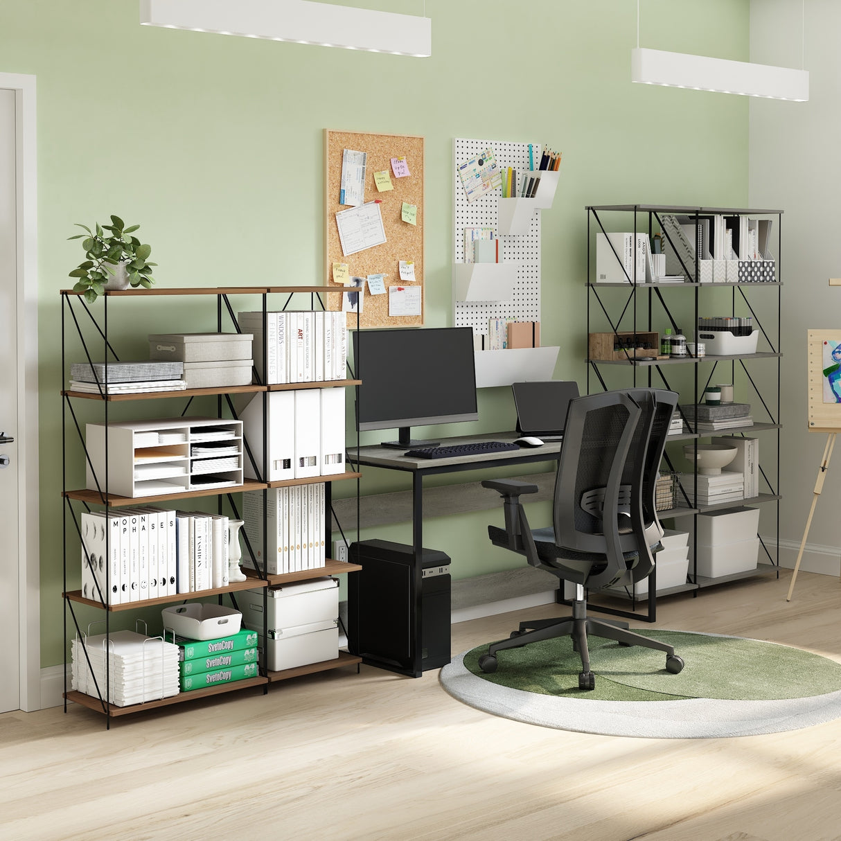 Furinno Pasir 5-Tier Corner Open Shelf Bookcase