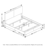 Furinno Pessac Upholstered Bed Frame
