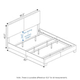 Furinno Pessac Upholstered Bed Frame