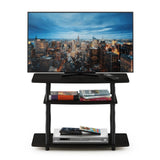 Furinno Turn-N-Tube No Tools 3-Tier TV Stands with Classic Tubes, Espresso/Black