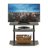 Furinno Turn-N-Tube No Tools 3-Tier TV Stands with Classic Tubes, Espresso/Black