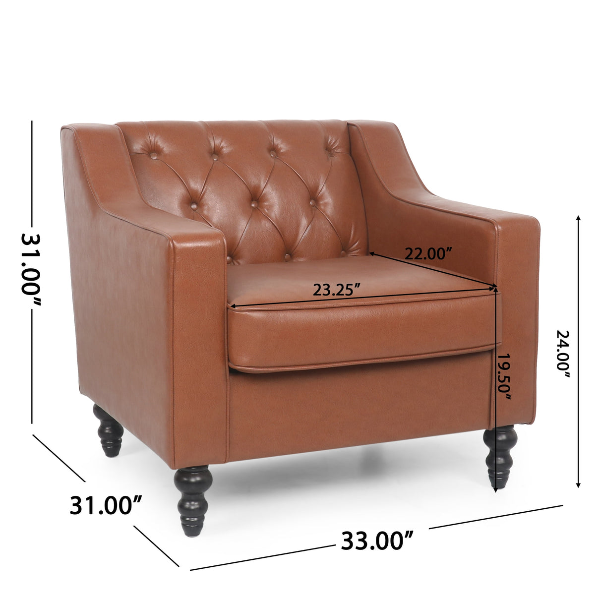 Furman Tufted Club Chair by Christopher Knight Home