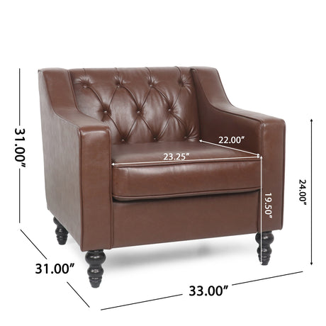 Furman Tufted Club Chair by Christopher Knight Home