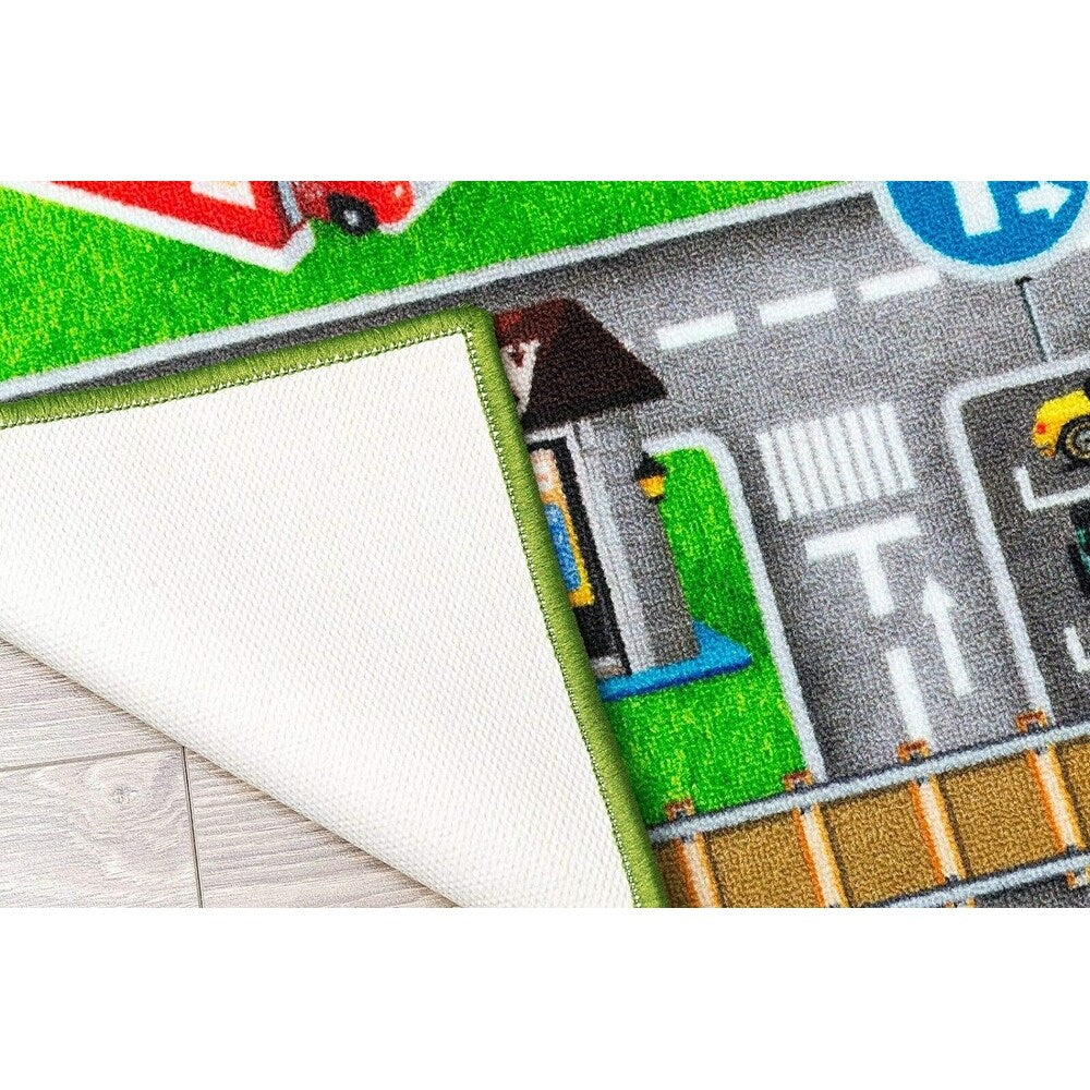 Furnish My Place 760 City Map City Street Map Kids for Nursery, Area Rug