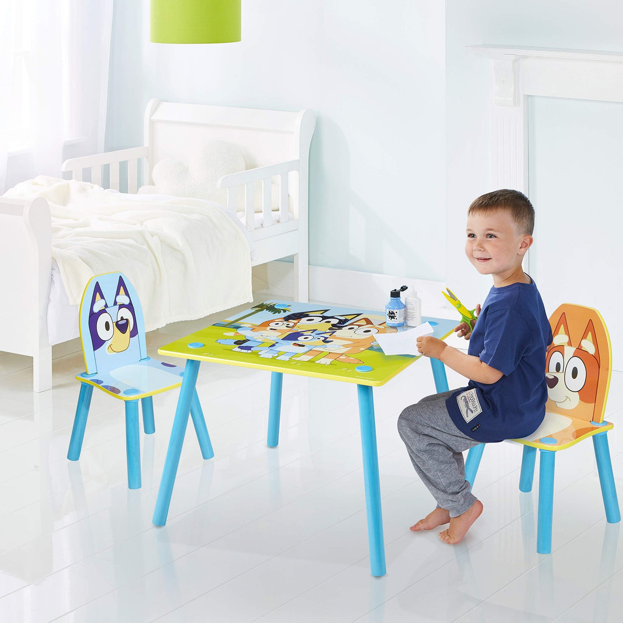 Furniture - Includes Table and 2 Chairs - Perfect for Arts & Crafts, Multi Color