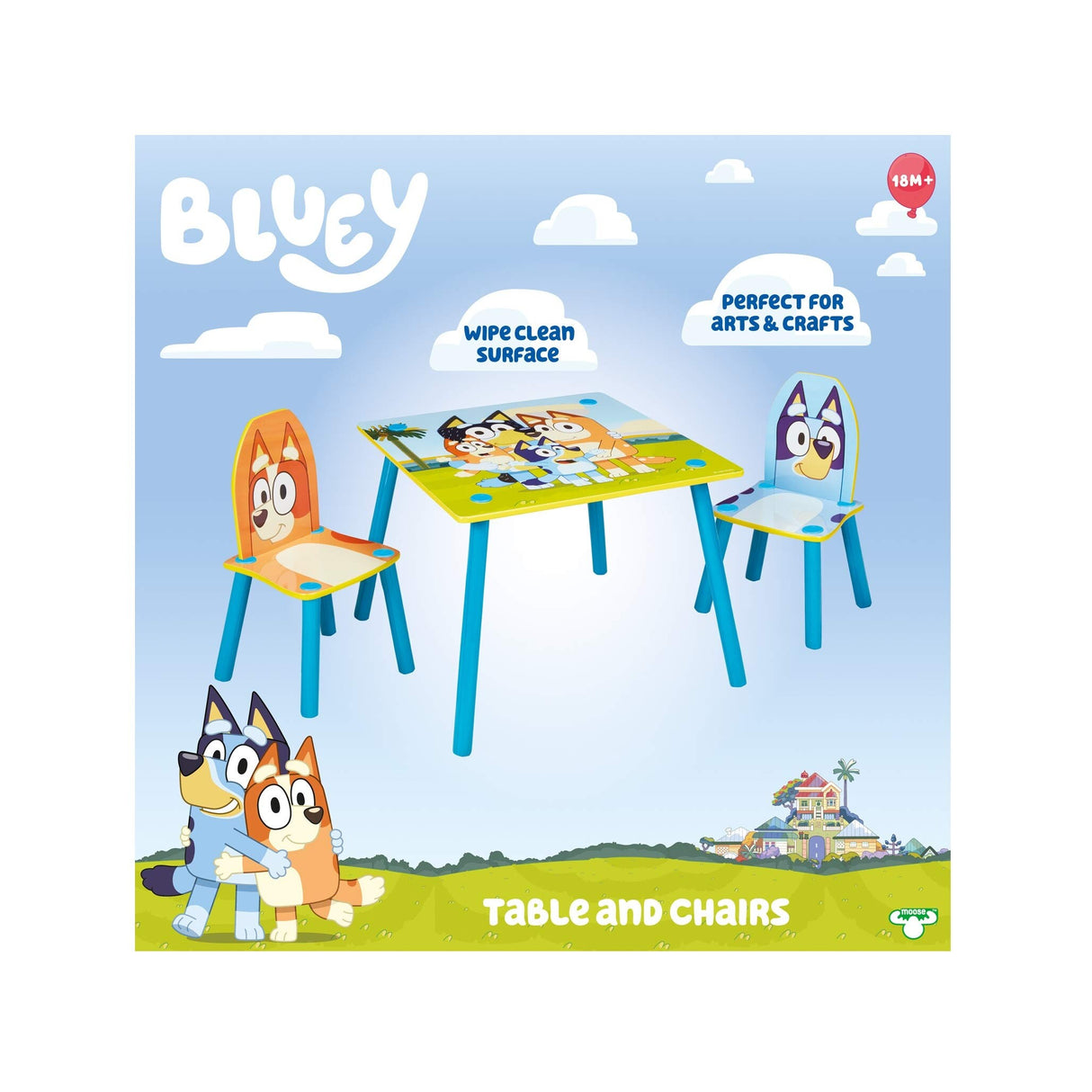 Furniture - Includes Table and 2 Chairs - Perfect for Arts & Crafts, Multi Color