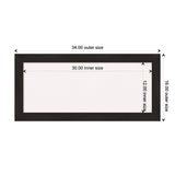 Furniture Espresso Narrow Framed White Corkboard Bulletin Board