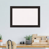 Furniture Espresso Narrow Framed White Corkboard Bulletin Board