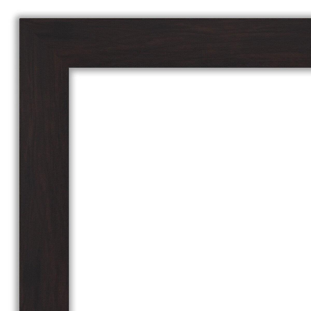 Furniture Espresso Narrow Framed White Corkboard Bulletin Board