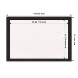 Furniture Espresso Narrow Framed White Corkboard Bulletin Board