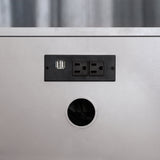 Woolf Industrial Silver Metal 1-Drawer Nightstand with USB Ports by Carbon Loft