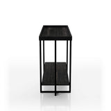 Alivia Rustic Black 47-inch Steel 1-Shelf Sofa Table by Furniture of America