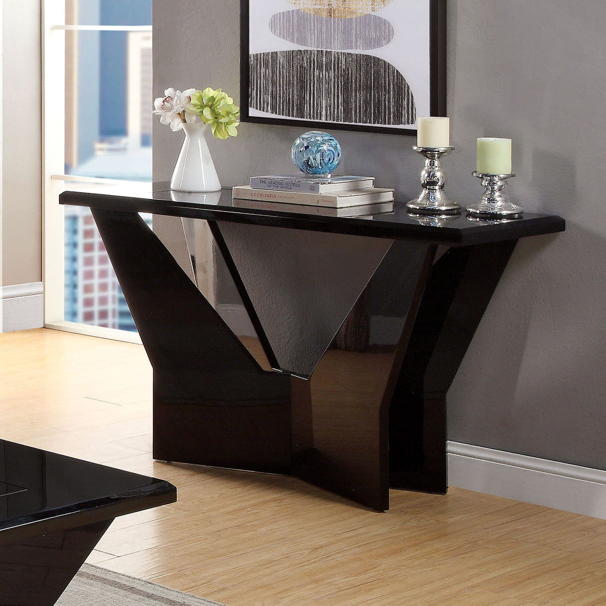 Ameena Contemporary Glass Top 3-Piece Coffee Table Set by Furniture of America