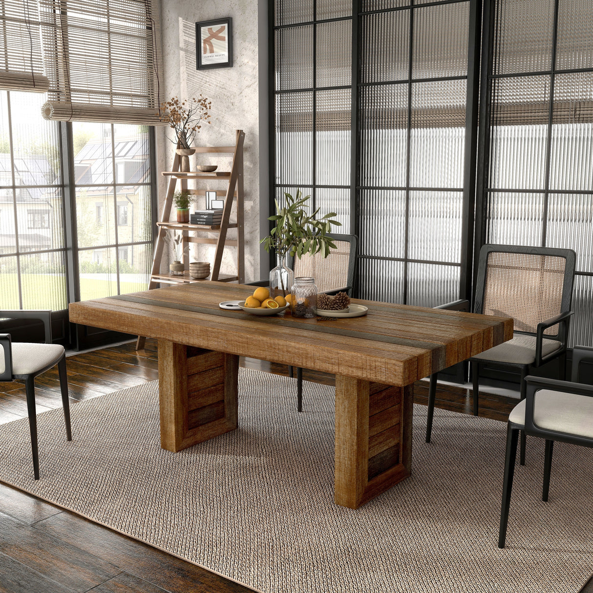 Furniture of America Anaisha Rustic Solid Wood 68-inch Dining Table