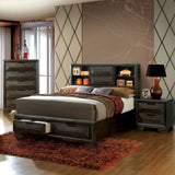 Furniture of America Gifa Rustic Espresso Solid Wood Nightstand