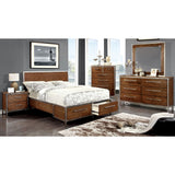Furniture of America Anye 4-Piece Industrial Style Dark Oak Bedroom Set