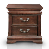 Diva Traditional Cherry Solid Wood 2-Drawer Nightstand by Furniture of America