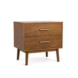 Furniture of America Beau Midcentury 6-Piece Walnut Low Profile Queen Bedroom Set
