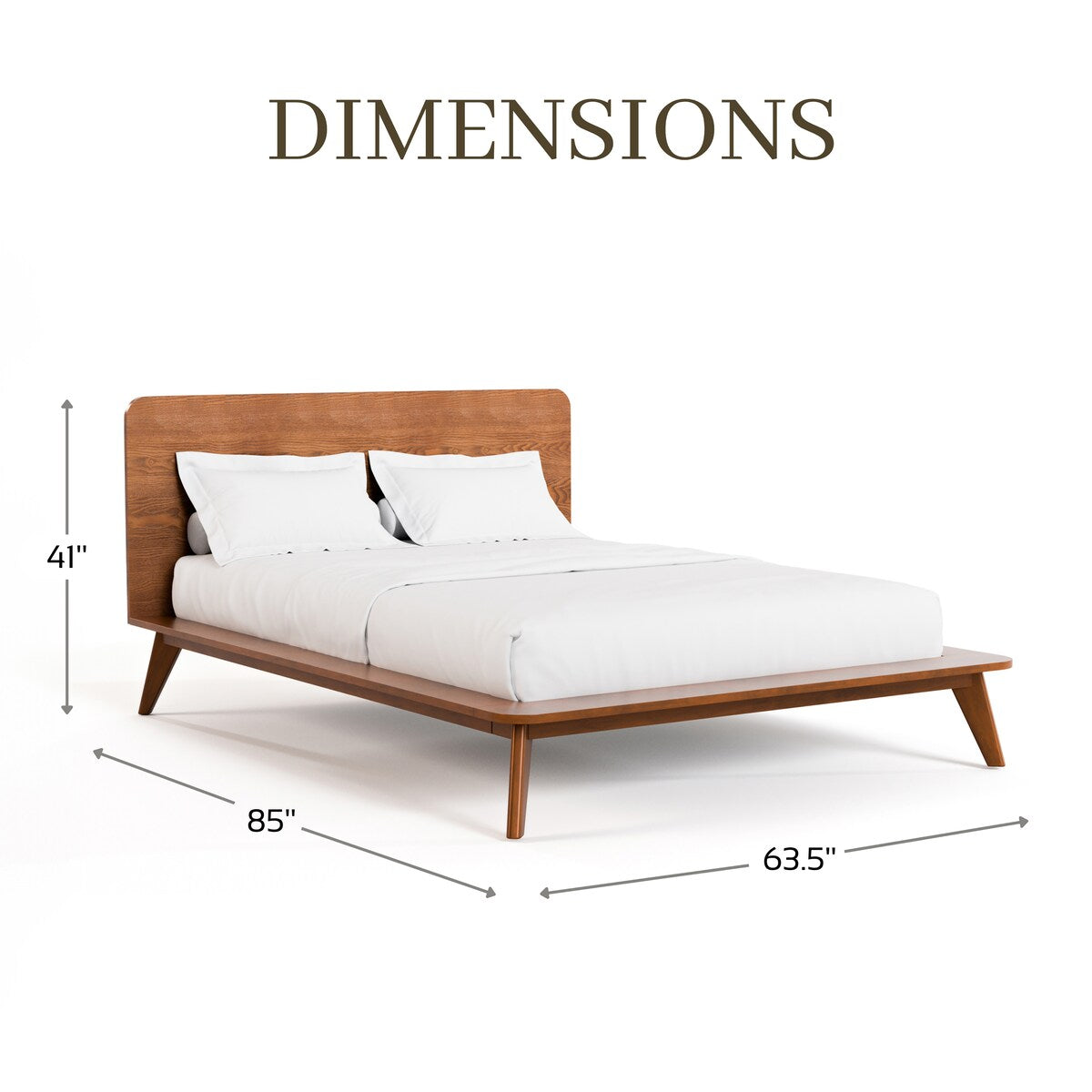 Furniture of America Beau Midcentury 6-Piece Walnut Low Profile Queen Bedroom Set