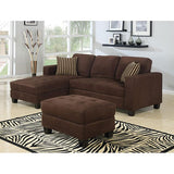 Furniture of America Bedford 2-piece Brown Microfiber Sectional and Ottoman Set