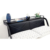 Furniture of America Loot Modern Grey Full Metal Youth Bed with Shelf