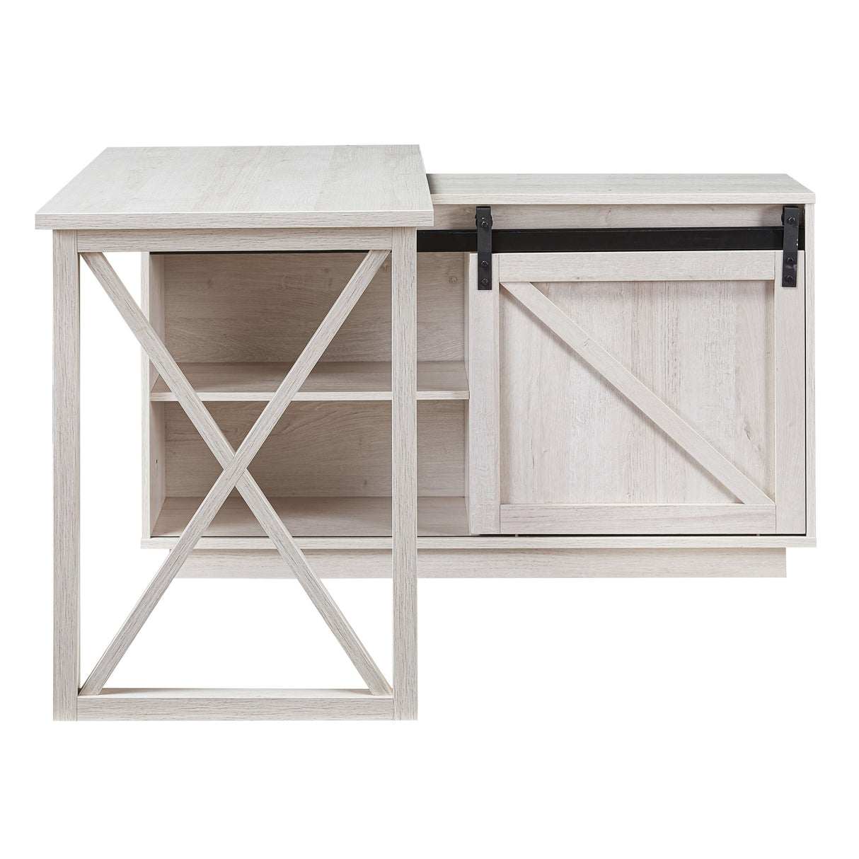 Furniture of America Brasnar 56-inch L-shape Storage Computer Desk