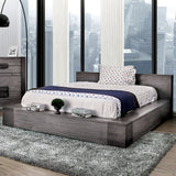 Burton Urban Grey Wood 3-piece Low Profile Platform Bed and Nightstand Set by Furniture of America