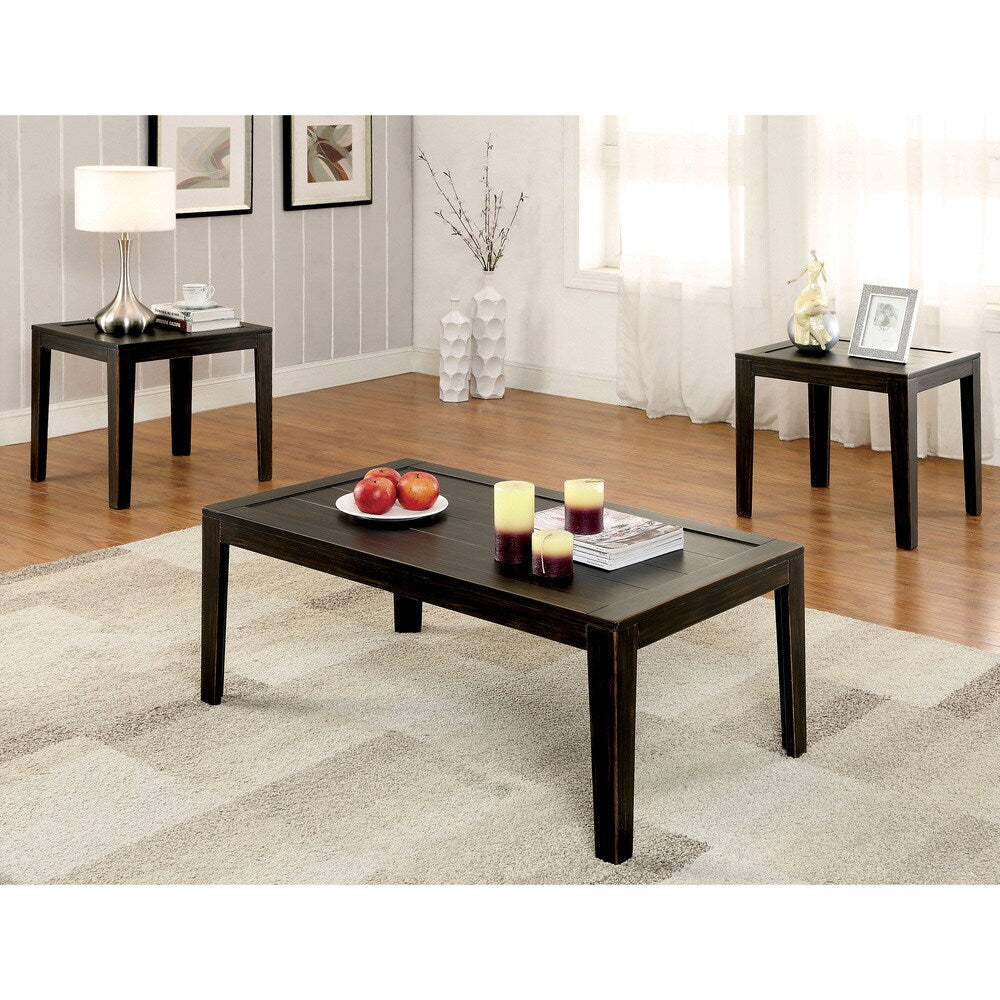 Furniture of America Kiti Transitional Brown 3-piece Accent Table Set