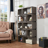 Furniture of America Niti Rustic Grey 10-shelf Open Bookcase / Room Divider