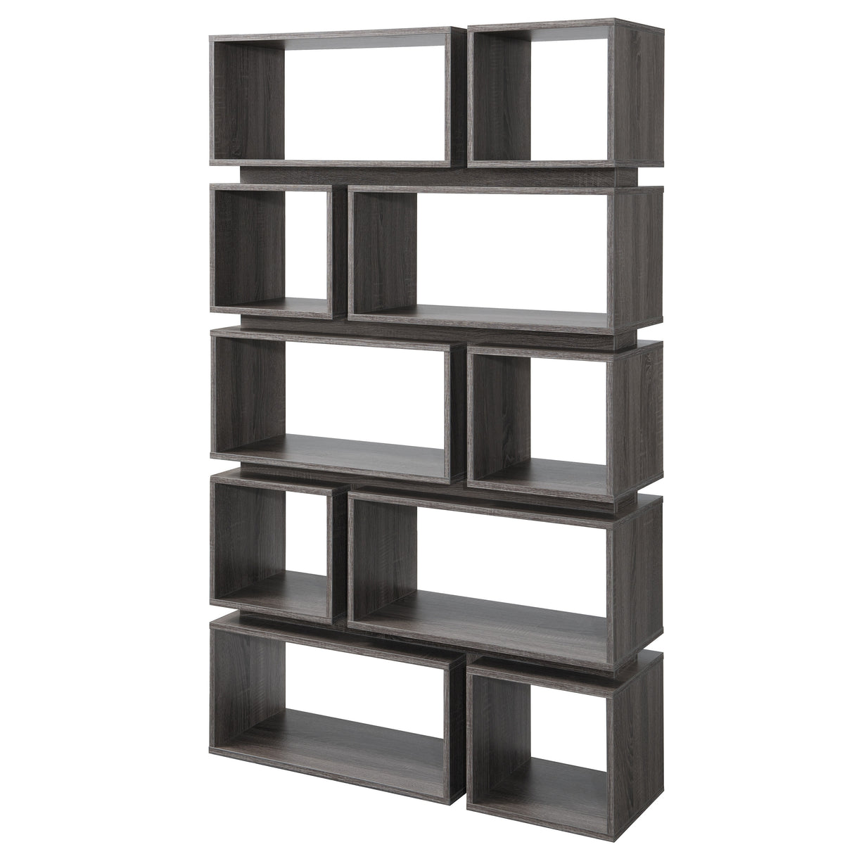 Furniture of America Niti Rustic Grey 10-shelf Open Bookcase / Room Divider