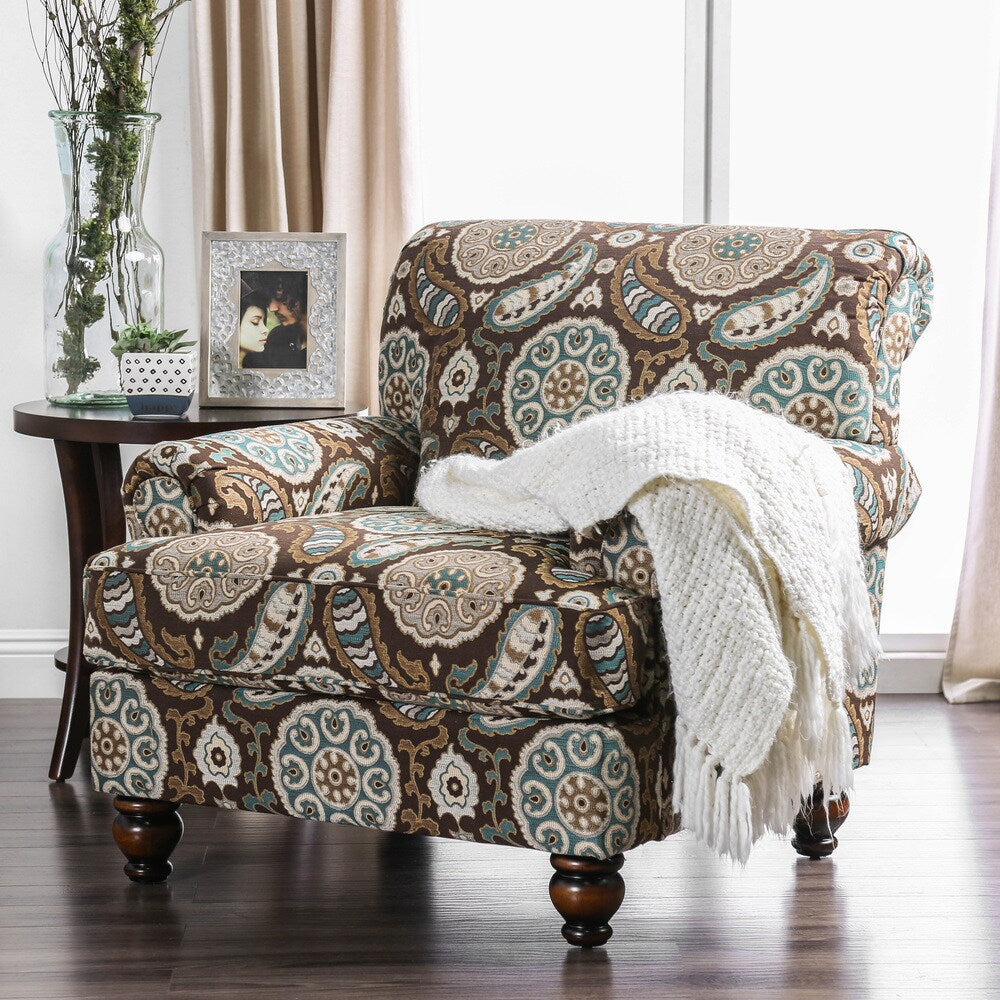 Furniture of America Jall Traditional Multi-color Fabric Accent Chair