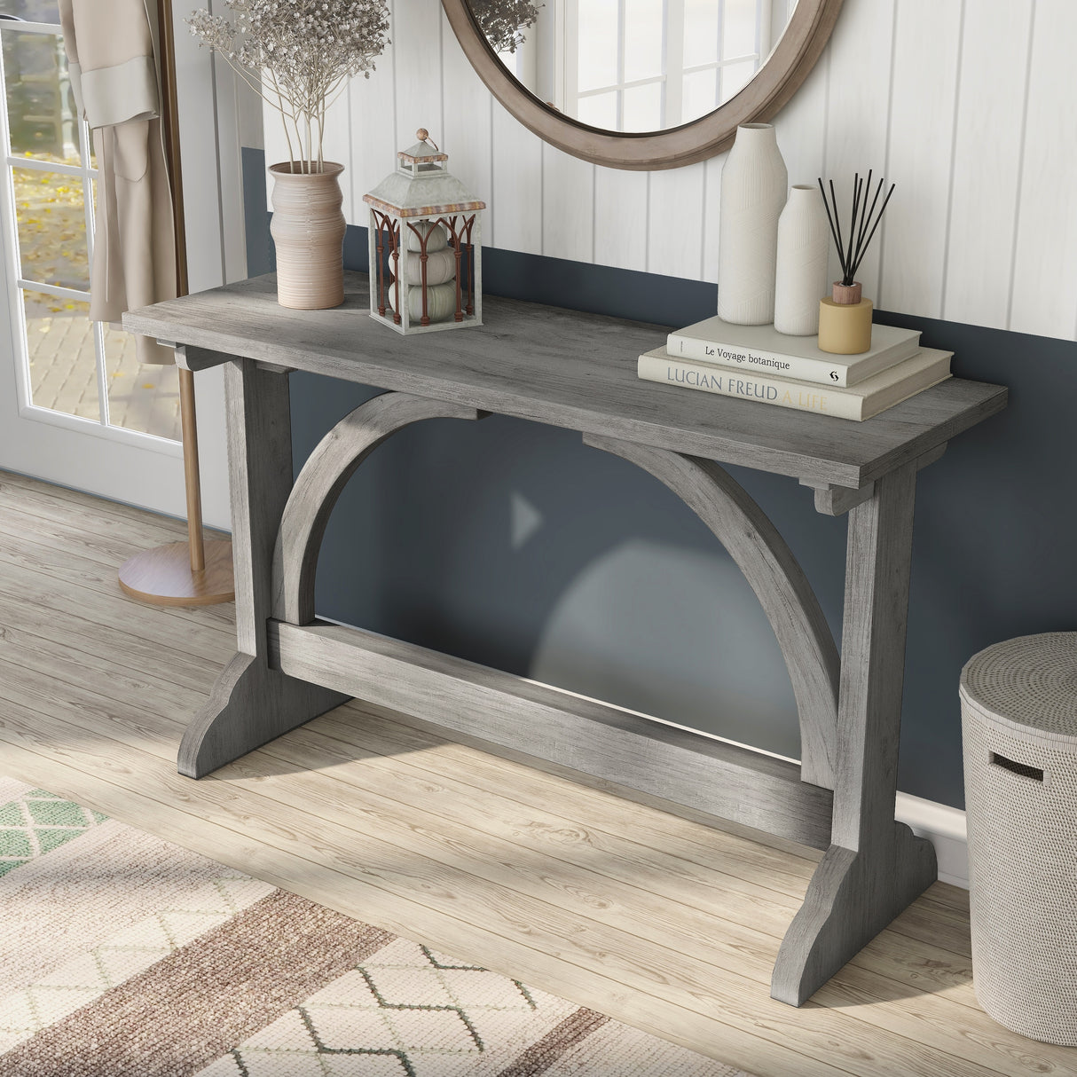 Catrina Rustic Oak Finish 47-inch Sofa Table by Furniture of America