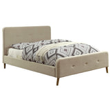 Furniture of America Celene Mid-century Modern Queen Fabric Platform Bed