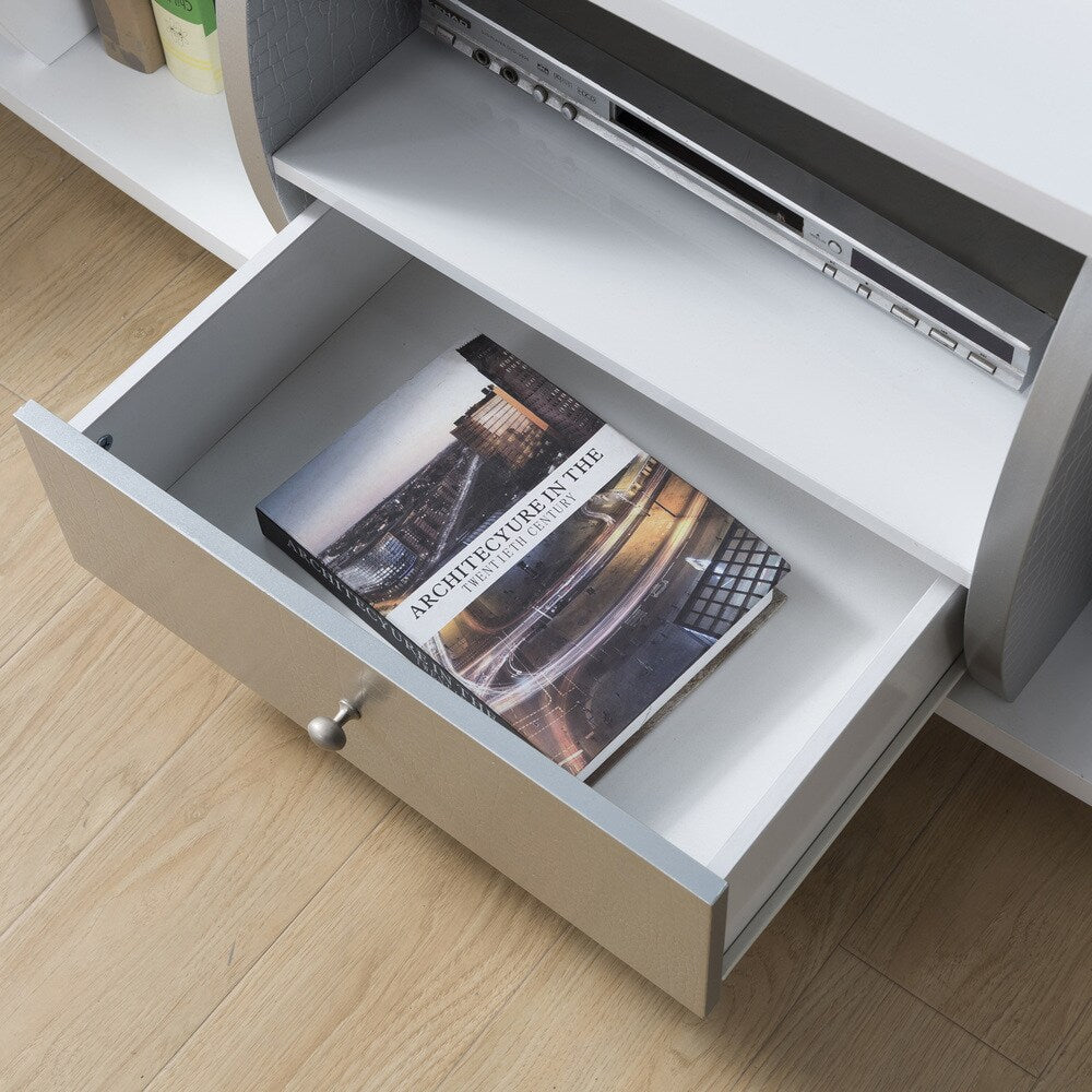 Dall Transitional White 72-inch TV Stand with Drawer by Furniture of America